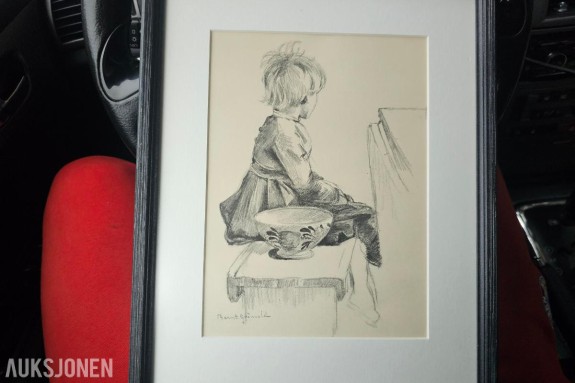 1890 Bernt Grönvold (1859–1923) -  Original blyanttegning