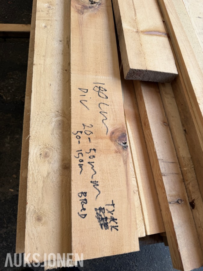 CA. 180 LM DIVERSE PLANK OVERSKUDDSPARTI - UBRUKT