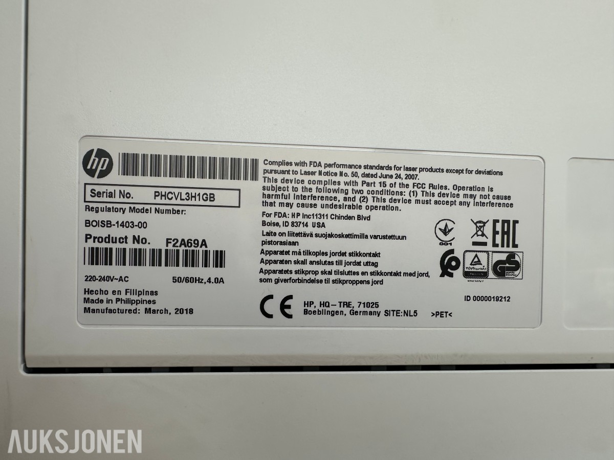 2 stk HP LaserJet Enterprise M506dn og Targus videokonferansesystem