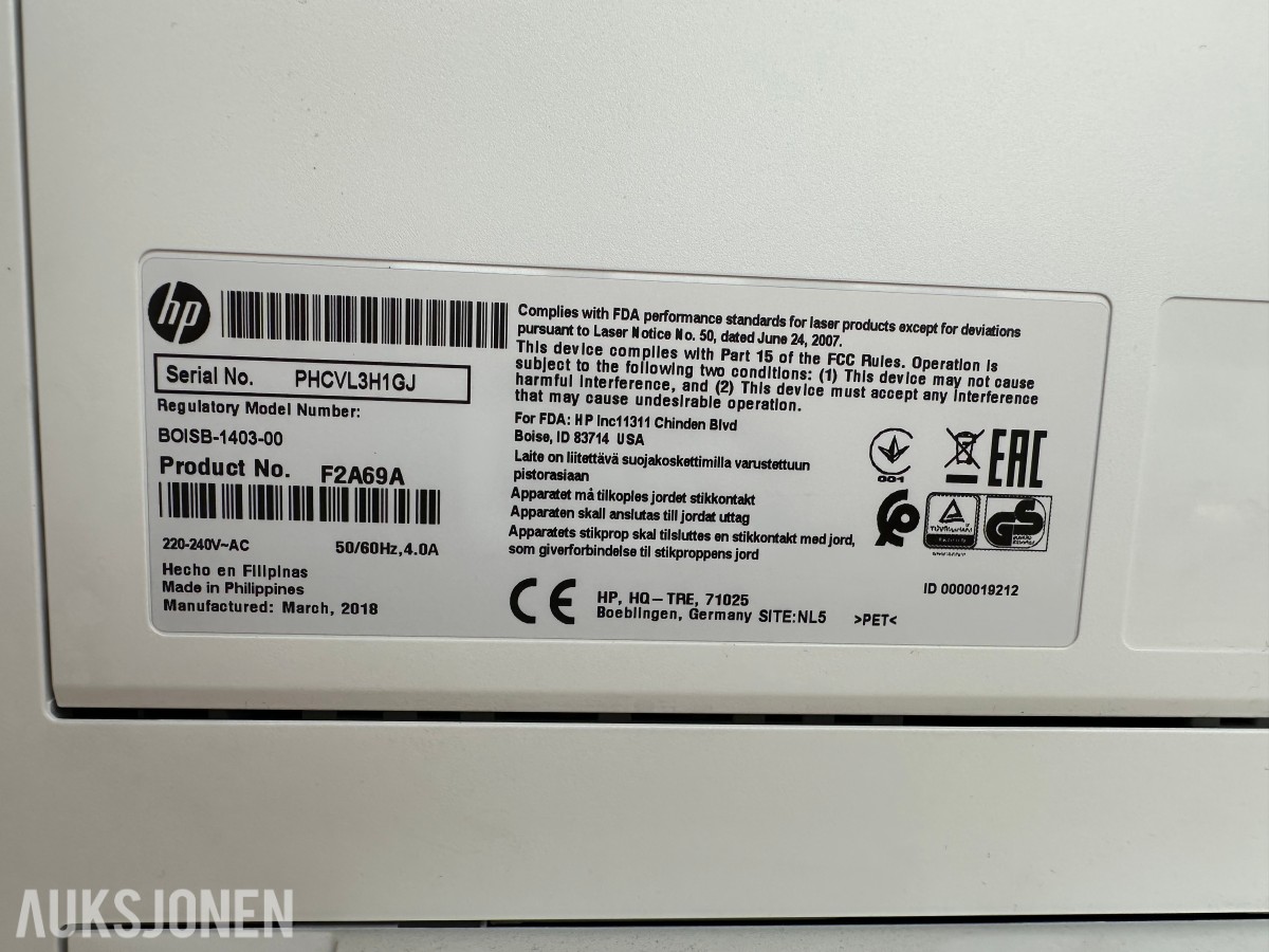 2 stk HP LaserJet Enterprise M506dn og Targus videokonferansesystem