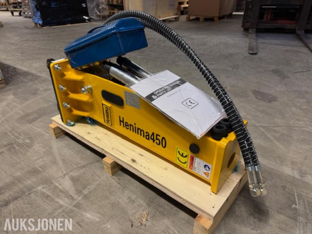 NY HENIMA 450 PIGGHAMMER TIL 1,2-3 TONNS GRAVEMASKIN S30 M/GARANTI