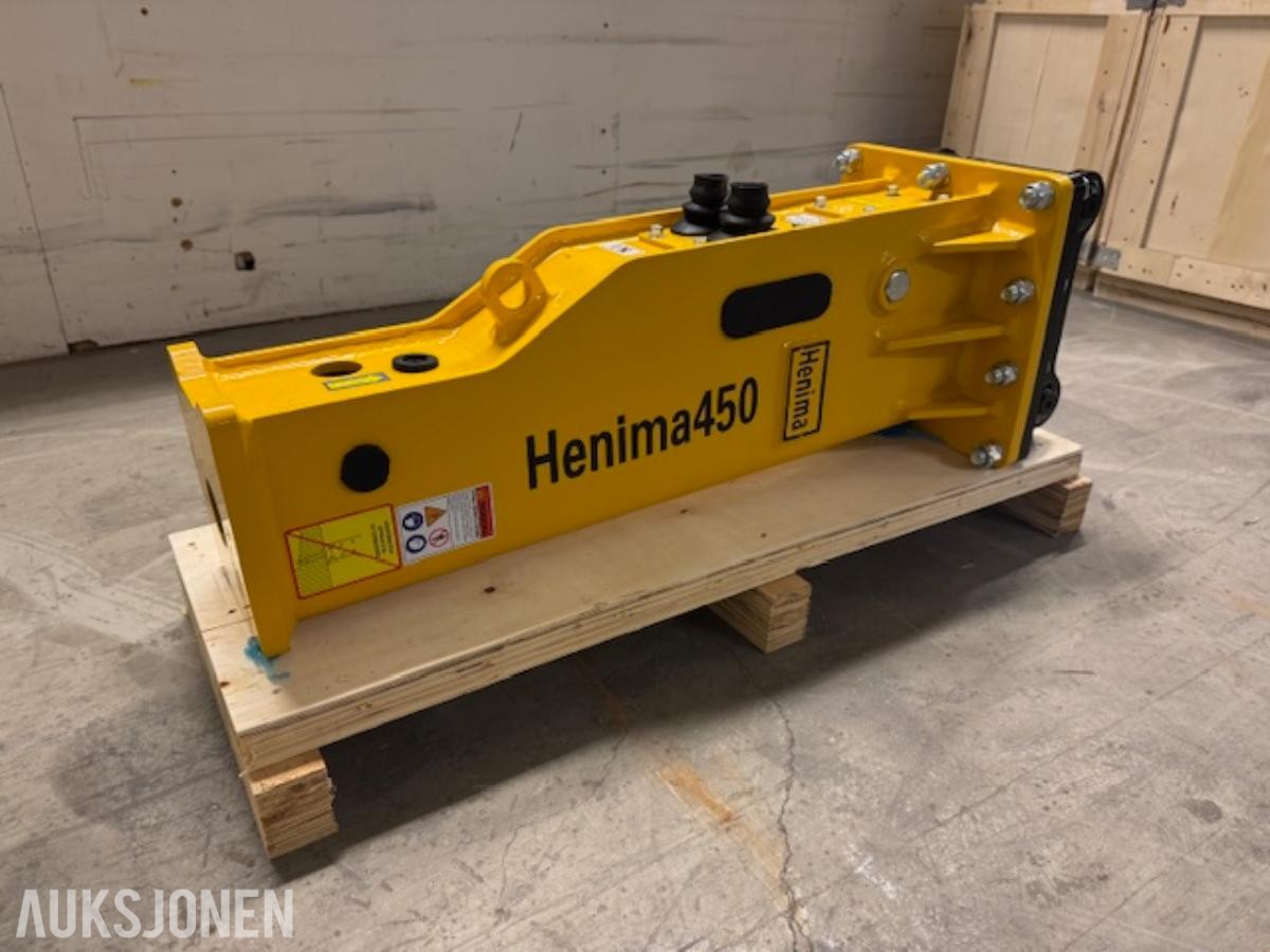 NY HENIMA 450 PIGGHAMMER TIL 1,2-3 TONNS GRAVEMASKIN S30 M/GARANTI