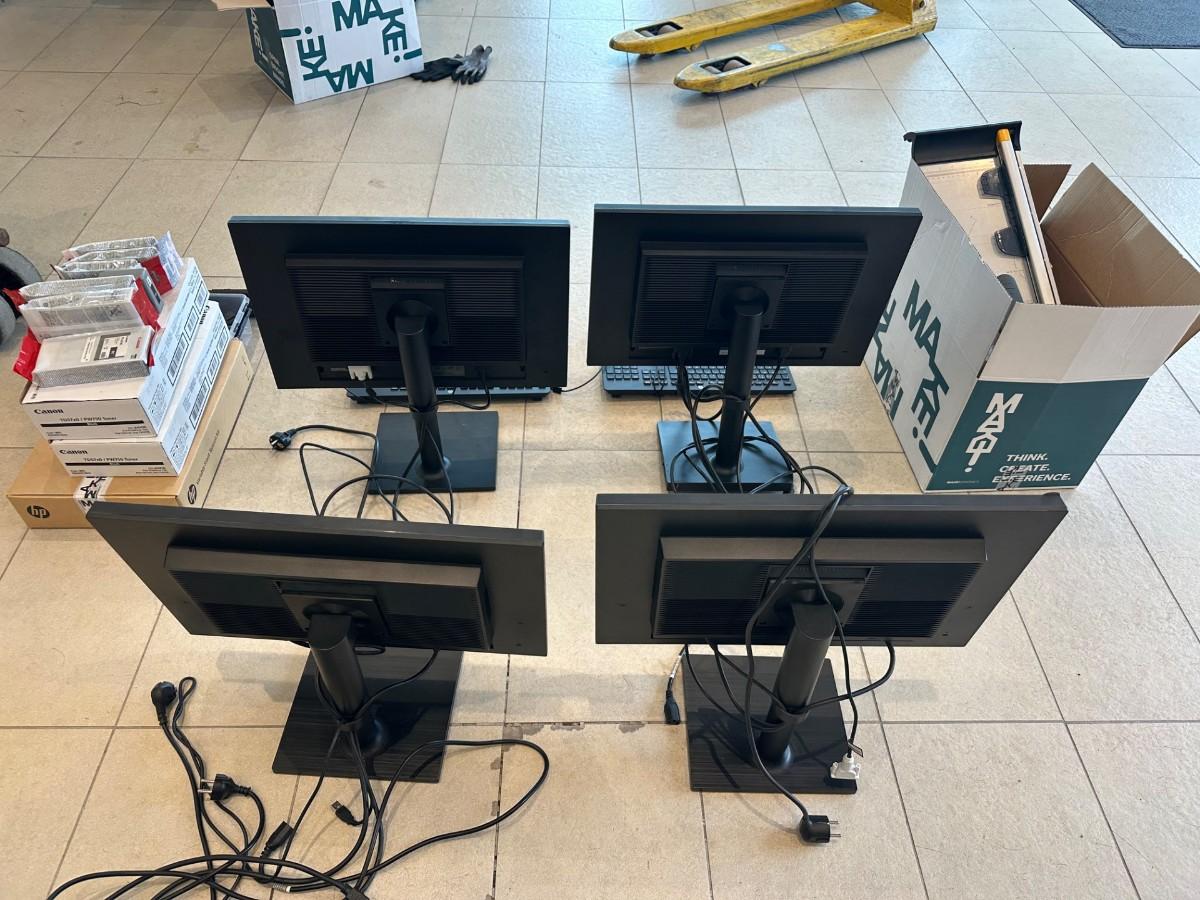 Samsung PC-skjermer, Canon blekk, Fellowes rulleskjærer og kontortilbehør