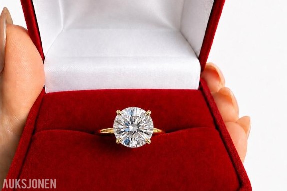 Elegant diamantring 3.01 ct – IGI-sertifisert lab-grown diamant