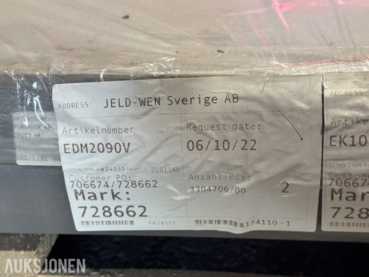 NY Swedoor Advance-Line ytterdør grå - 110x210