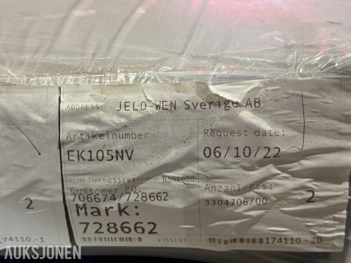 NY Swedoor Advance-Line ytterdør grå - 110x210