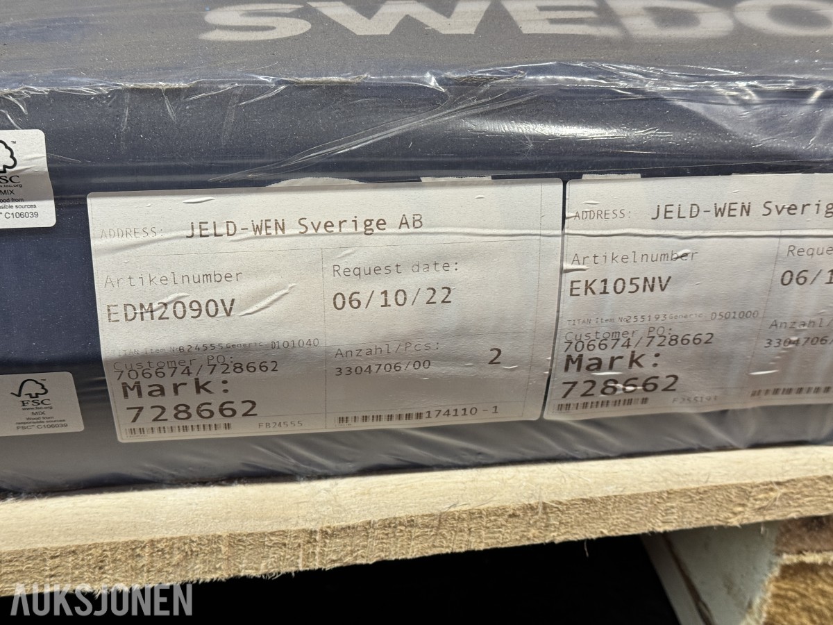 NY Swedoor Advance-Line ytterdør grå - 110x210