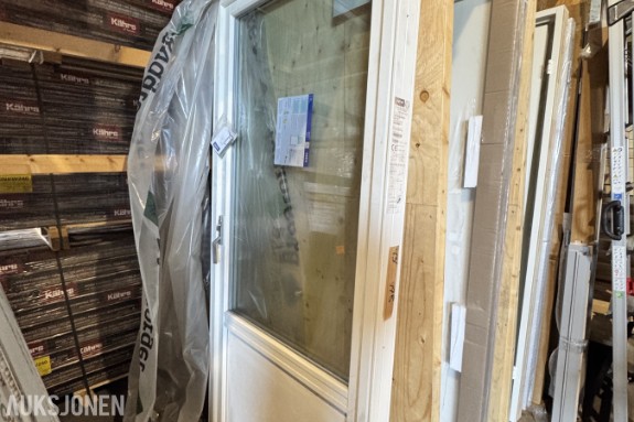 Ny Natre en-fløyet balkongdør 988 x 2088 mm venstrehengslet - 3-lags energiglass