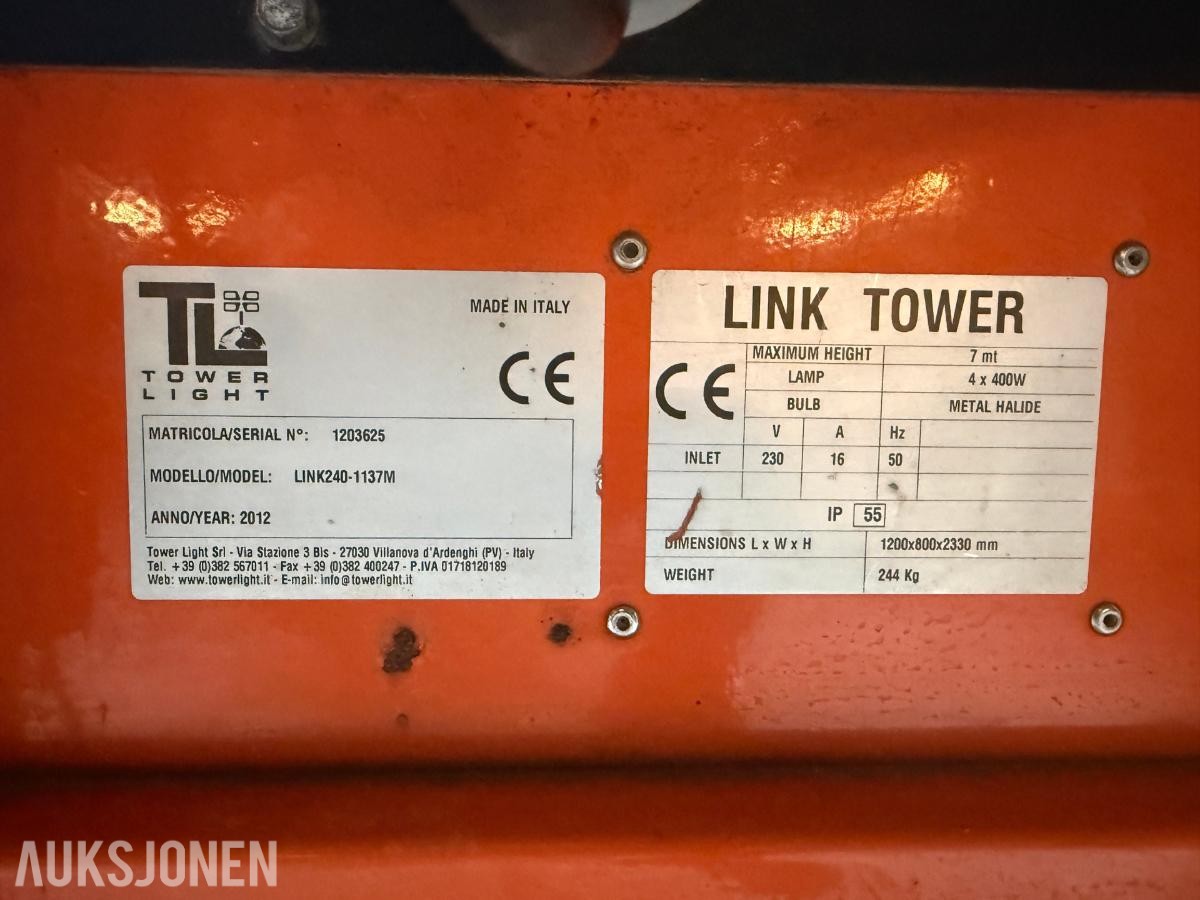 Tower Light Link Tower m lystårn – 4 x 400 W