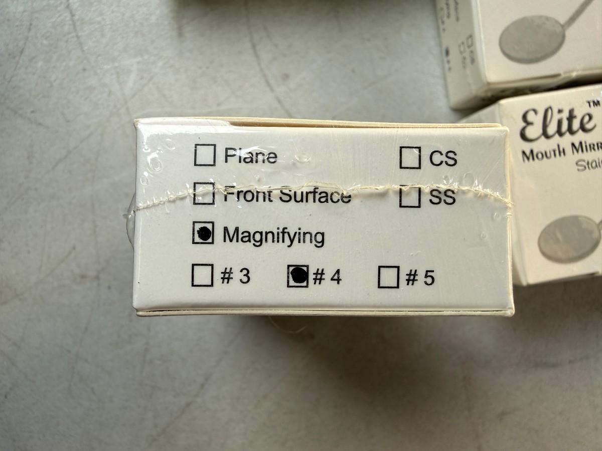 132 stk. Medixdent Elite munnspeil – Magnifying #4 og #5