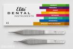 15 stk Medixdent Dental Instruments Adson pinsetter
