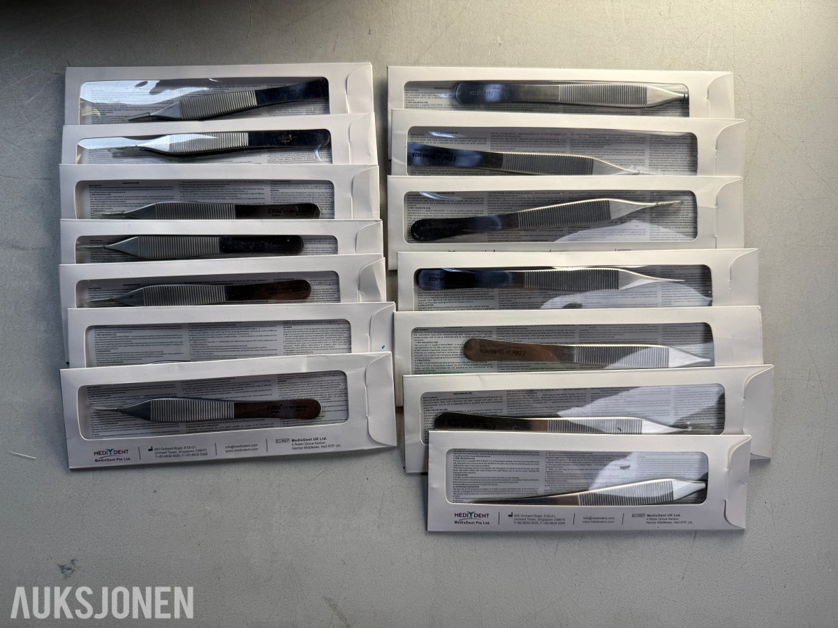 14 stk MedixDent Elite Adson dentale pinsetter – ED-100-001 / ED-100-002A
