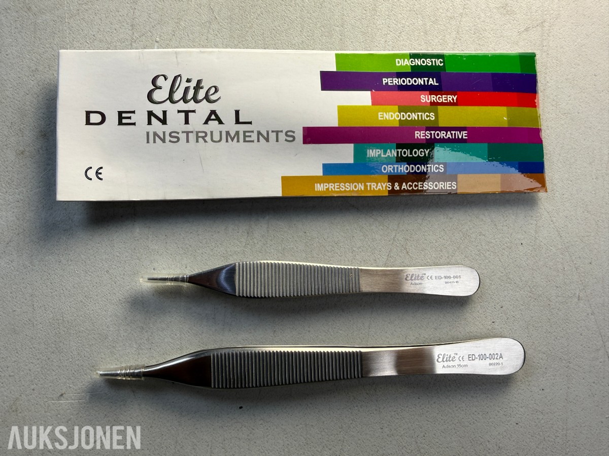 14 stk MedixDent Elite Adson dentale pinsetter – ED-100-001 / ED-100-002A