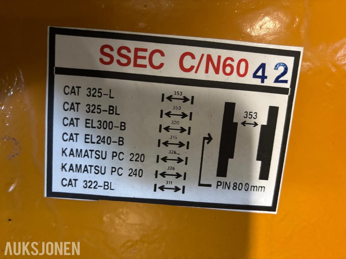 CAT GRAVESKUFFE SSEC C/N60 – S80 / 80 MM PINNE – CAT/KOMATSU