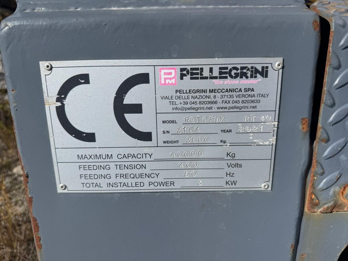 2021 PELLEGRINI ROTOFIX RT40 BLOKKVENDER - 40 TONN KAPASITET