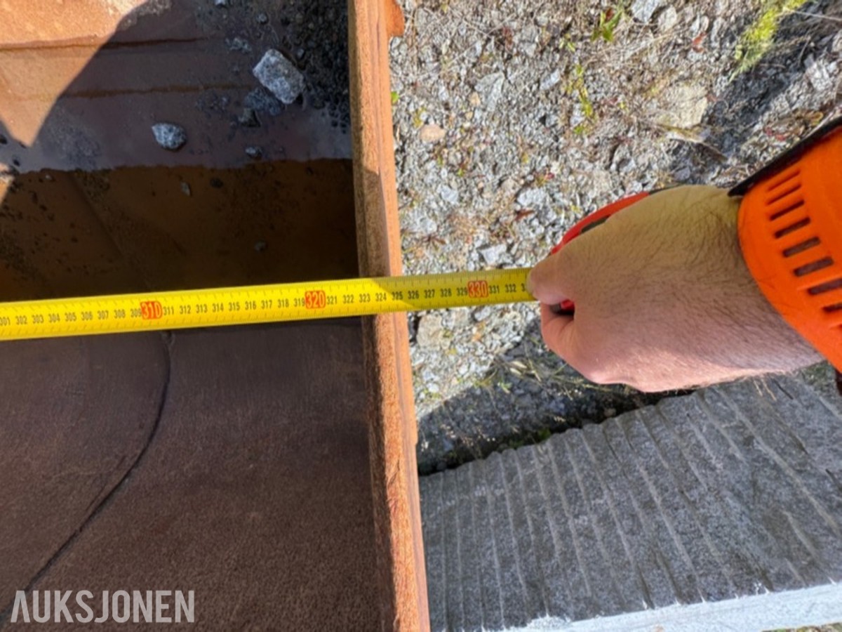 Stor hjullasterskuffe / lasteskuffe – ca. 325 cm bredde