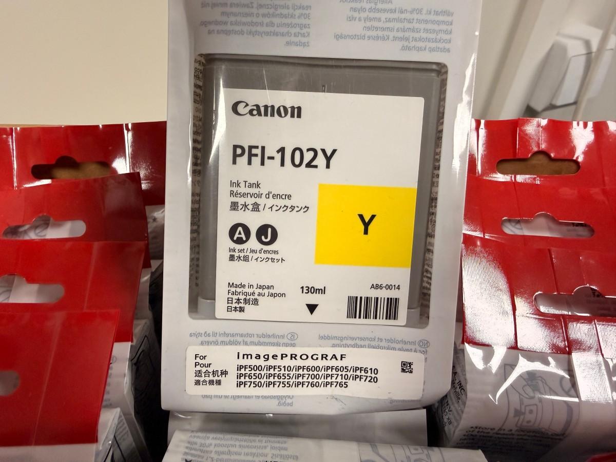 Canon PFI-102 og PFI-104 blekkpatroner 130 ml til imagePROGRAF