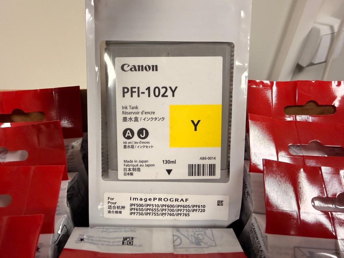 Canon PFI-102 og PFI-104 blekkpatroner 130 ml til imagePROGRAF