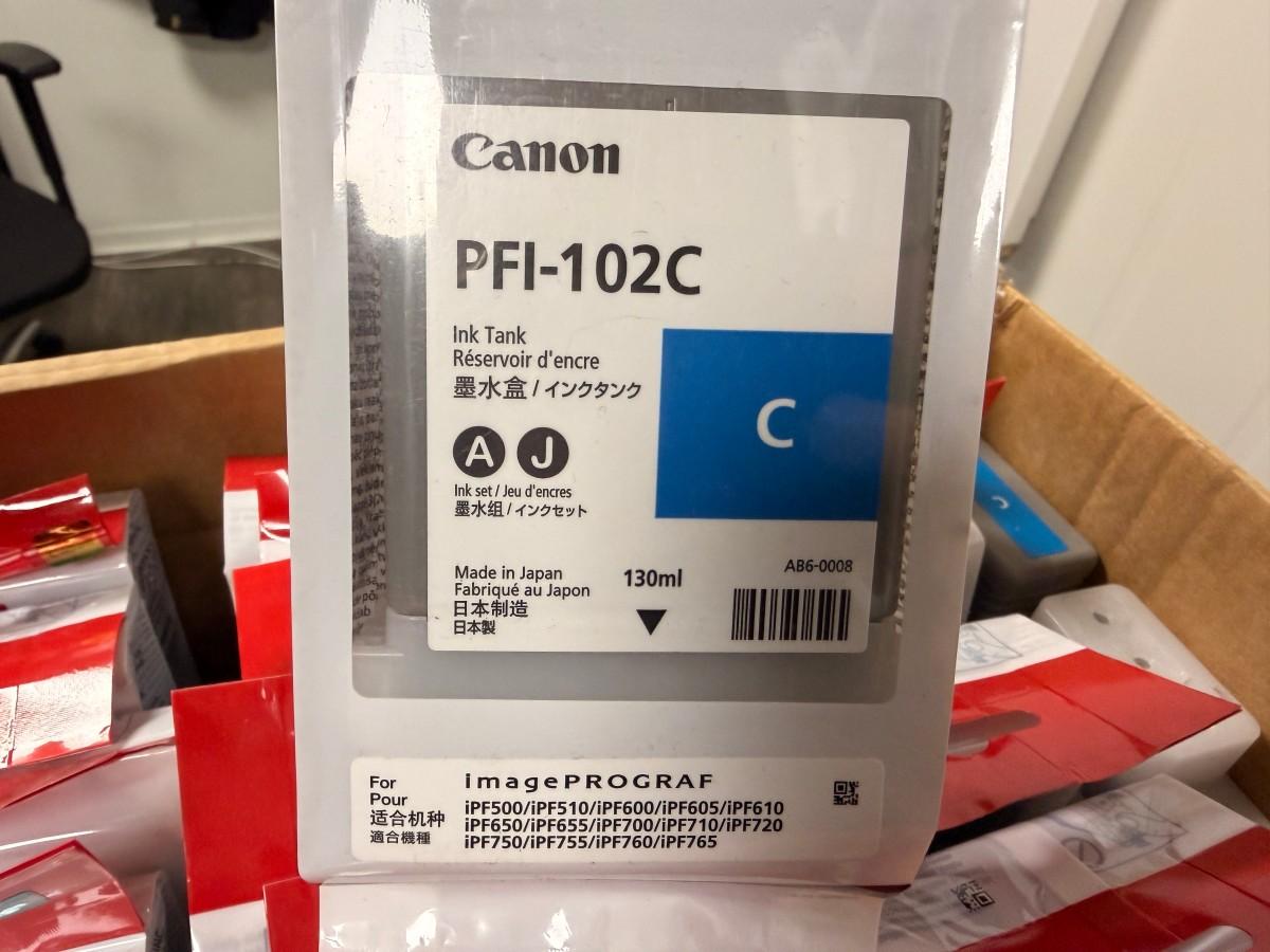 Canon PFI-102 og PFI-104 blekkpatroner 130 ml til imagePROGRAF