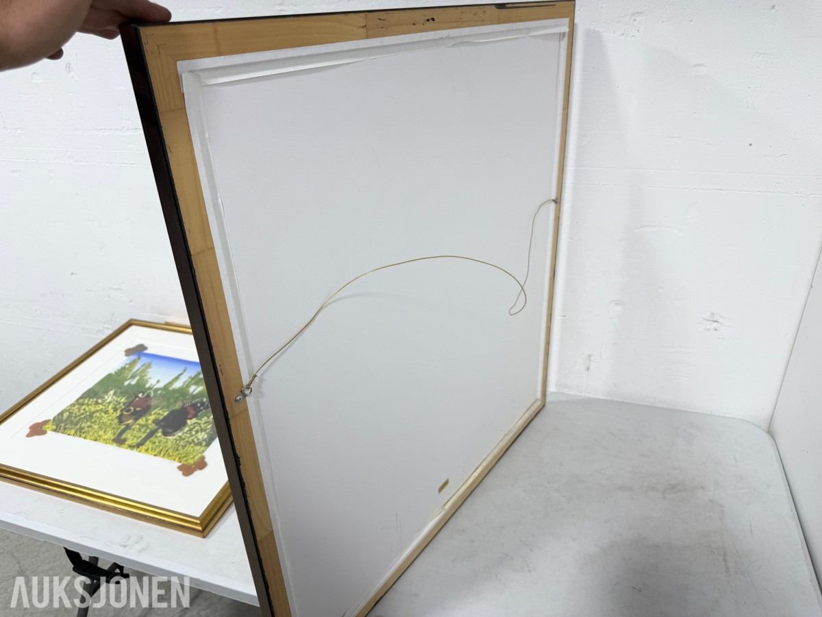 3 innrammede kunstverk - Marilyn Amatruda og Morten Juvet