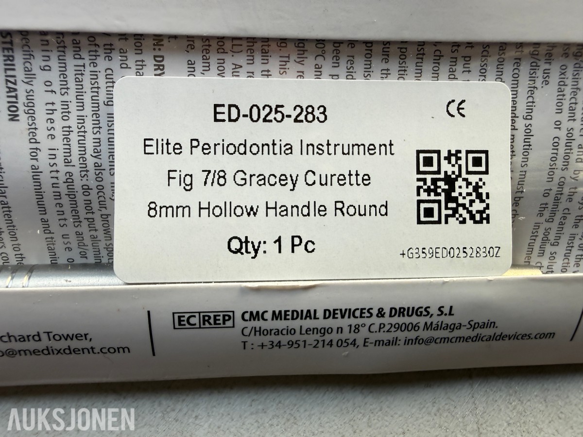 8 stk Medixdent Elite Gracey Curette 7/8 ED-025-283