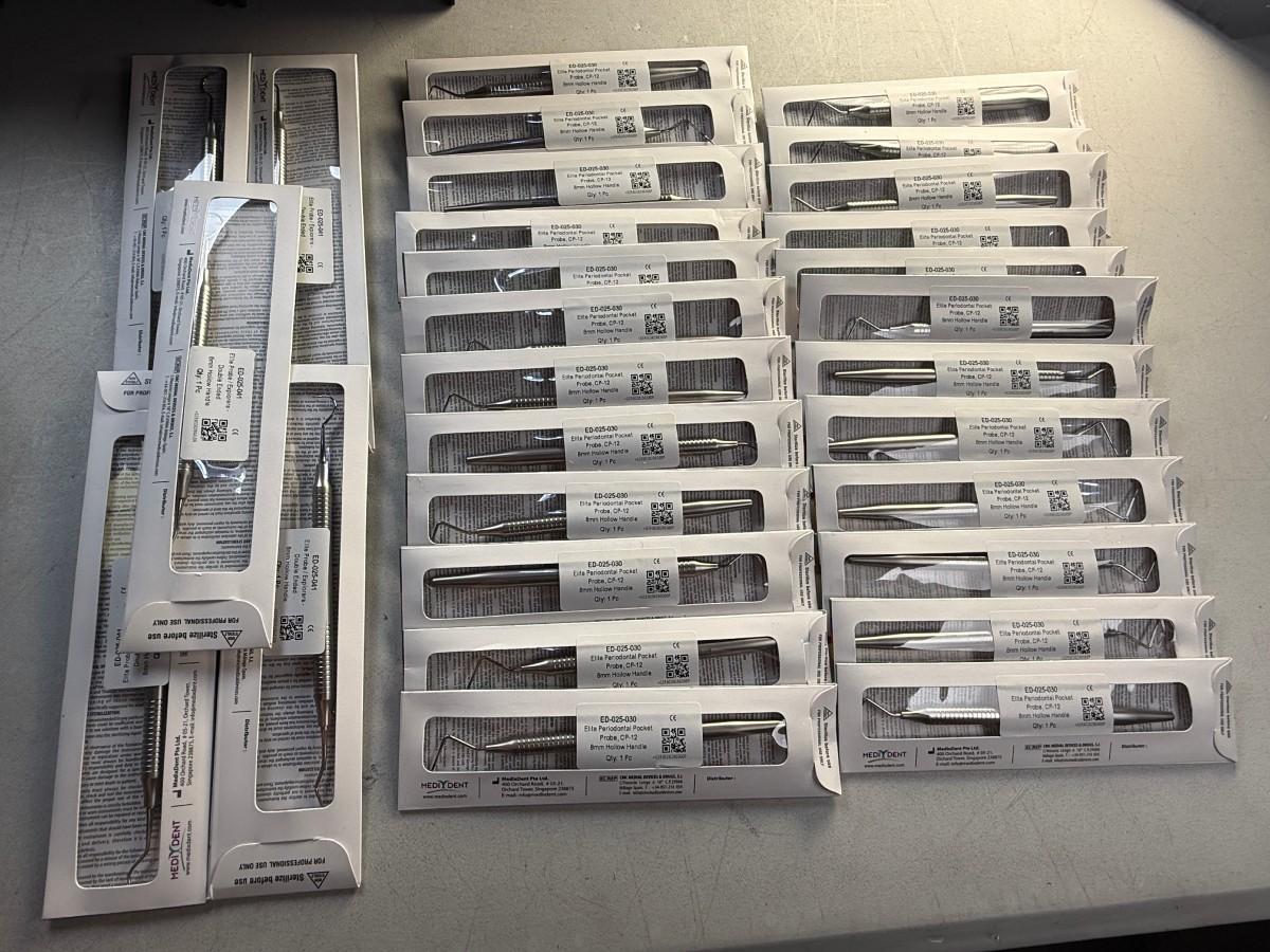 29 stk MedixDent Elite periodontalprober og explorers – ED-025-030 / ED-025-041