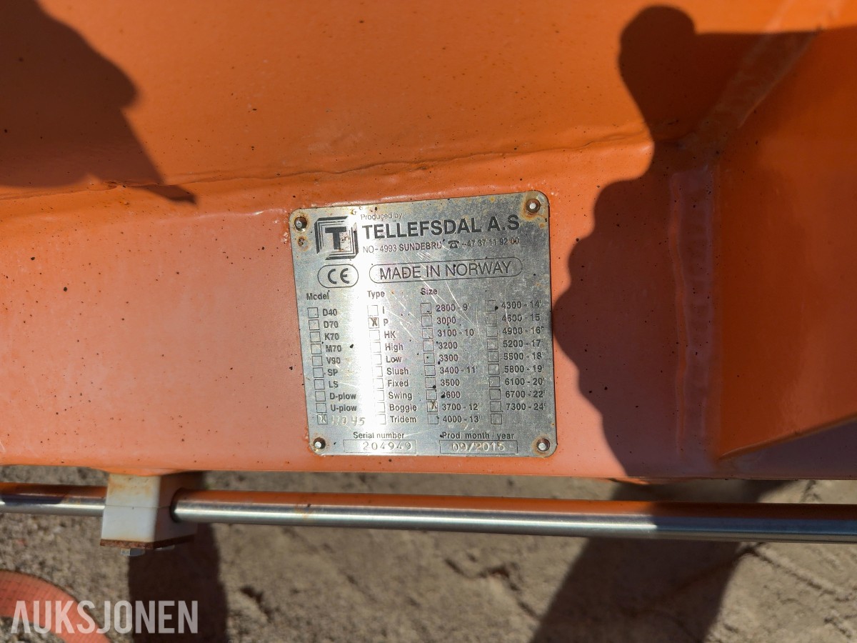 Tellefsdal HD45 P3700, Plog, rep.objekt