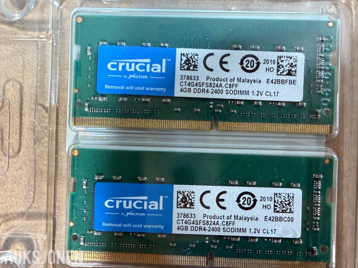 Crucial 8GB DDR4-2400 SO-DIMM 2x4GB – CT2K4G4SFS824A