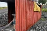 Container 7,3m x2,5m Kappet hull i tak og vegg