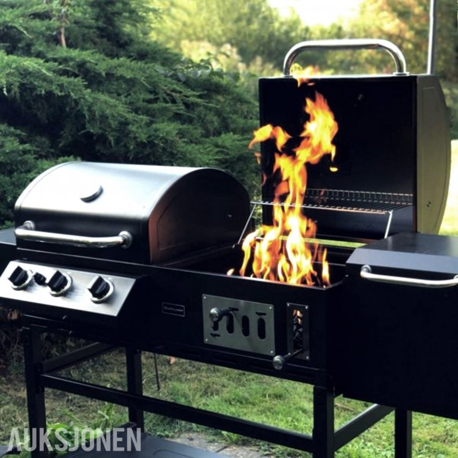 Kombinert kull- og gassgrill med røyker Cleceland