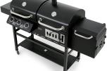 Kombinert kull- og gassgrill med røyker Cleceland