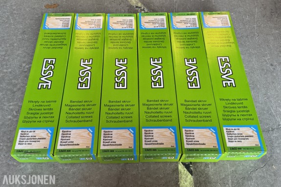 6 Kartonger ESSVE gipsskrue for tre 3,9 x 55 mm - pakke med 6 esker à 1000 stk - totalt 6 000 skruer
