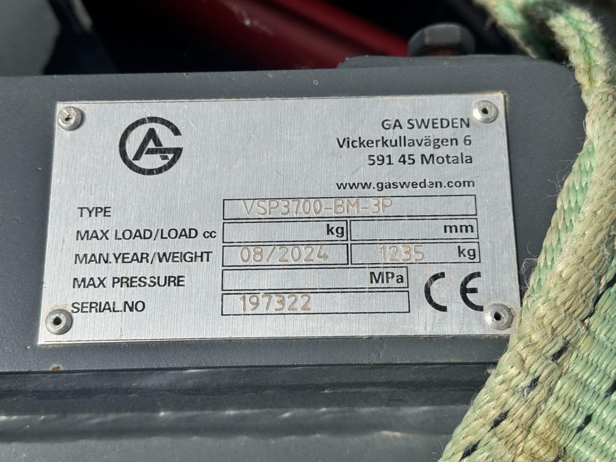 2024 GA Sweden VSP3700-BM-3P snøplog