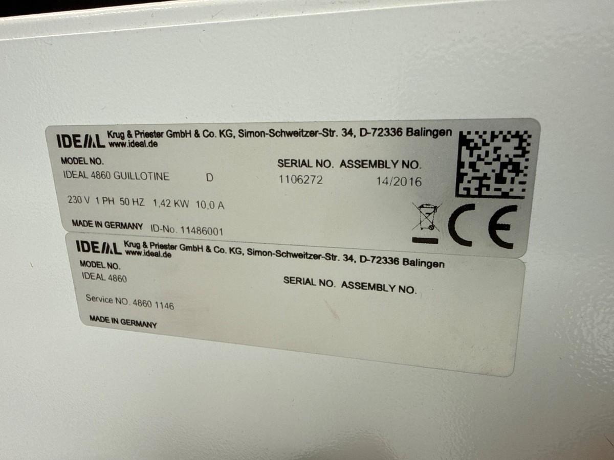 2016 IDEAL 4860 elektrisk stabelkutter - 475 mm