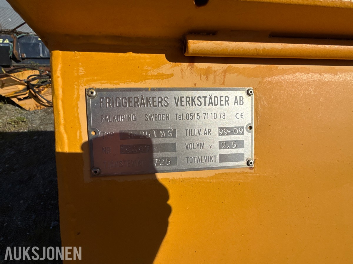 1999 FALKØPING SANDSTRØSKUFFE S-25 LMS - 2.5m3