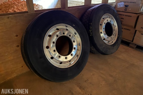 2024 2 stk. Alcoa Dura-Bright framfelger til Scania – 11.75 x 22.5 – ET135