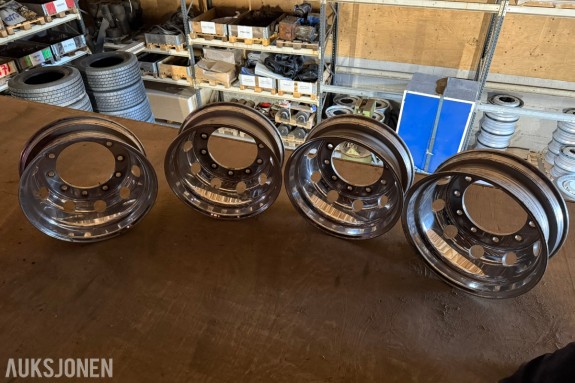 2024 6 stk. Alcoa Dura-Bright felger 22.5 x 8.25 – ET168 – Scania