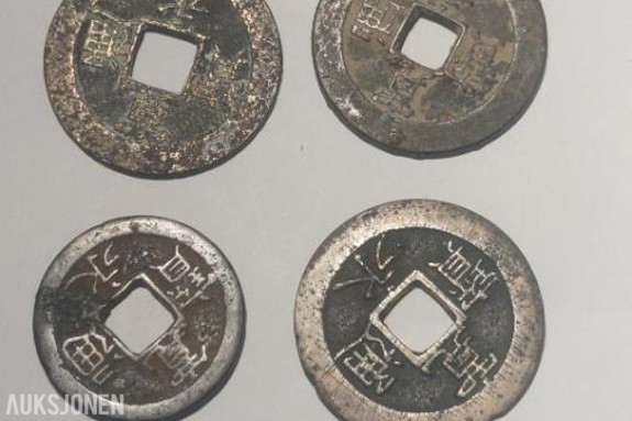 Japanske mynter 4 stk - 1603-1868