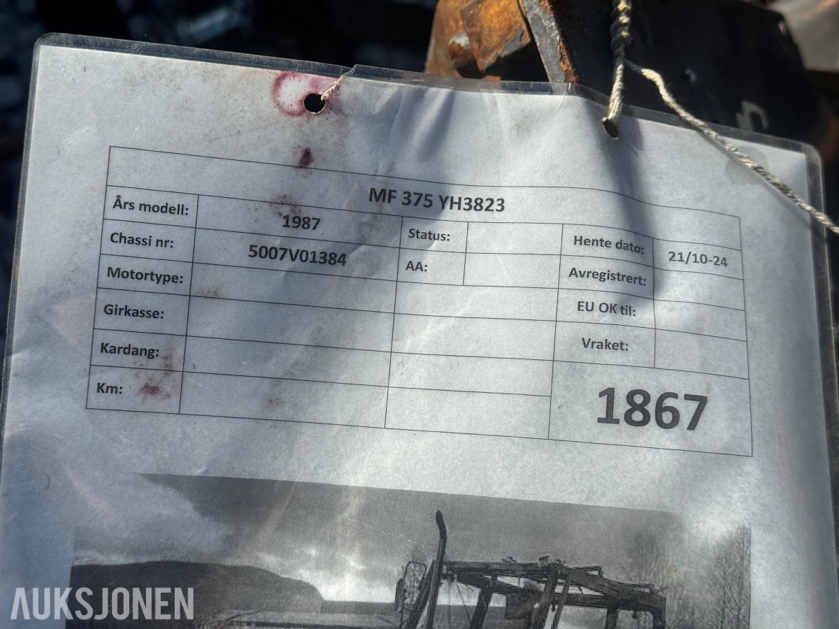 Girkasse til Massey Ferguson 375 – 1987
