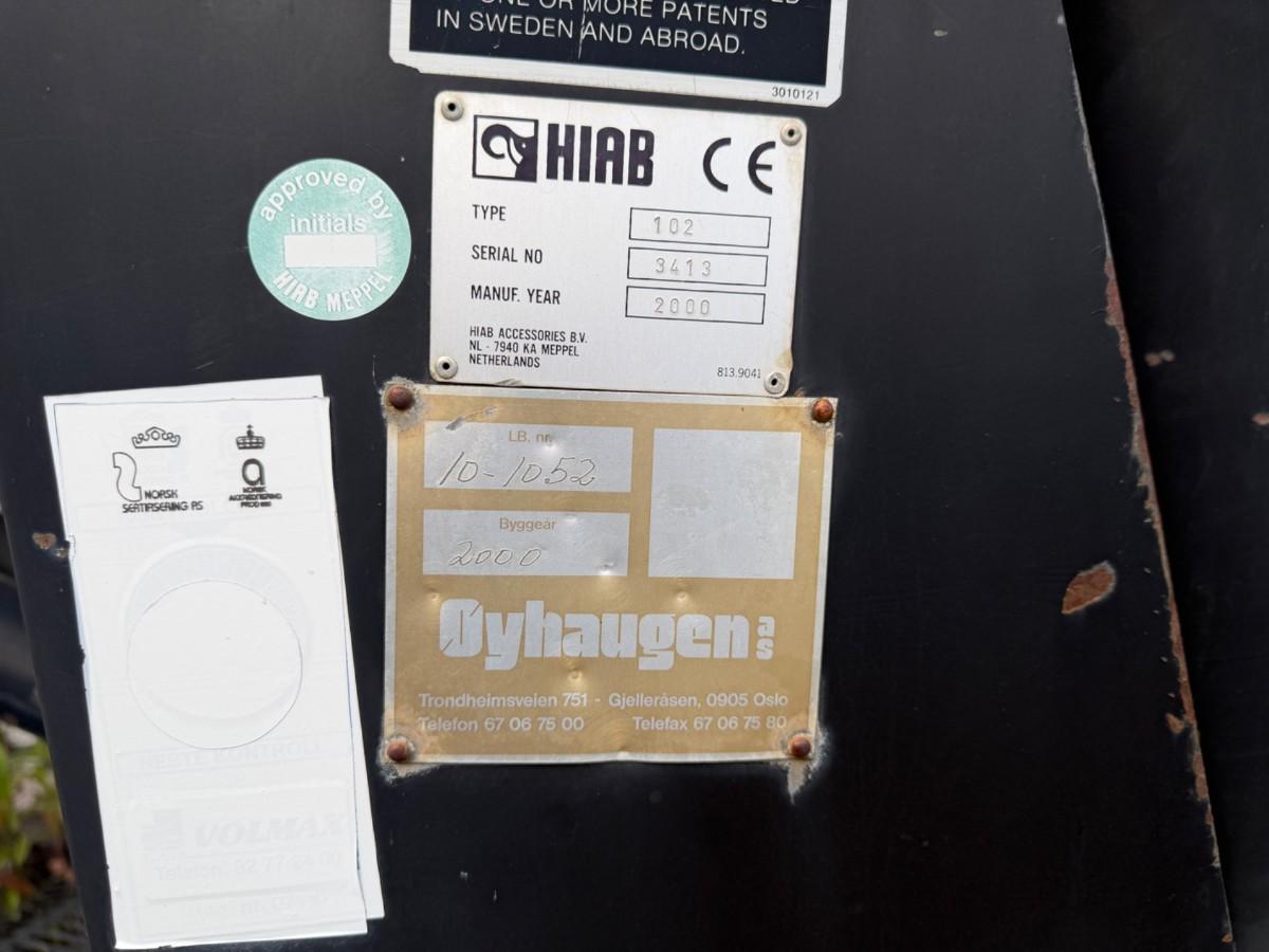 2000 Hiab 102 kran - med BOGAB 1070 konsoll