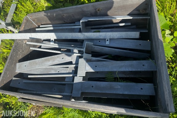 15 stk Kraftige søylesko for nedstøyping for 100 mm søyle