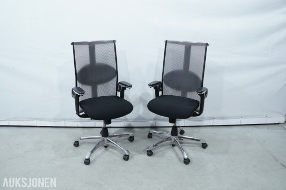 2 stk HÅG Inspiration 9221 kontorstoler med TiltDown-armlener