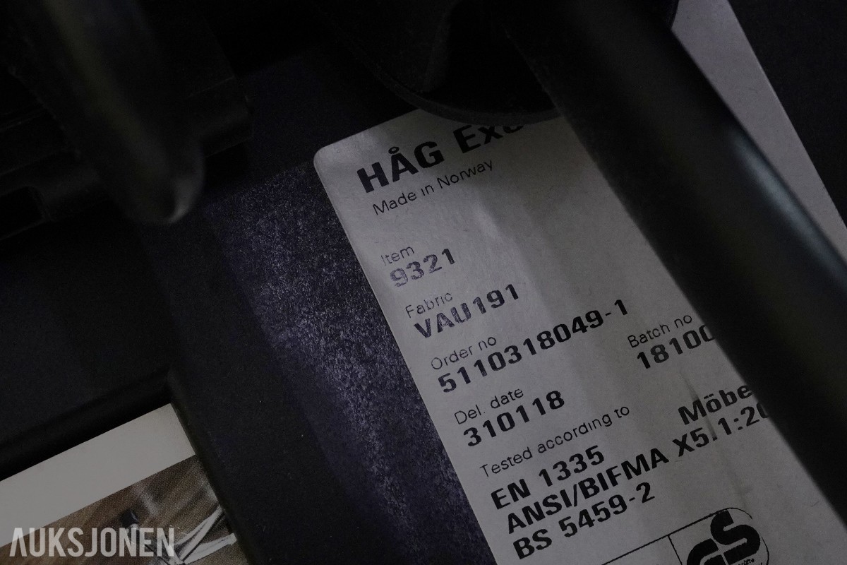 2018 HÅG Excellence 9321 kontorstol