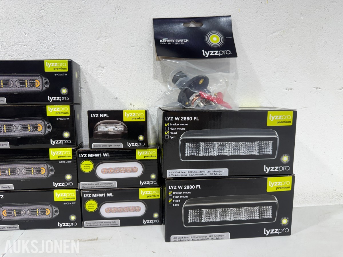 Parti Lyzzpro Premium LED-lys, varsellys og markeringslys