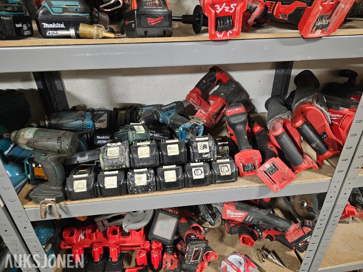 MILWAUKEE, MAKITA, BOSCH OG DEWALT Enorm Verktøy Pakke