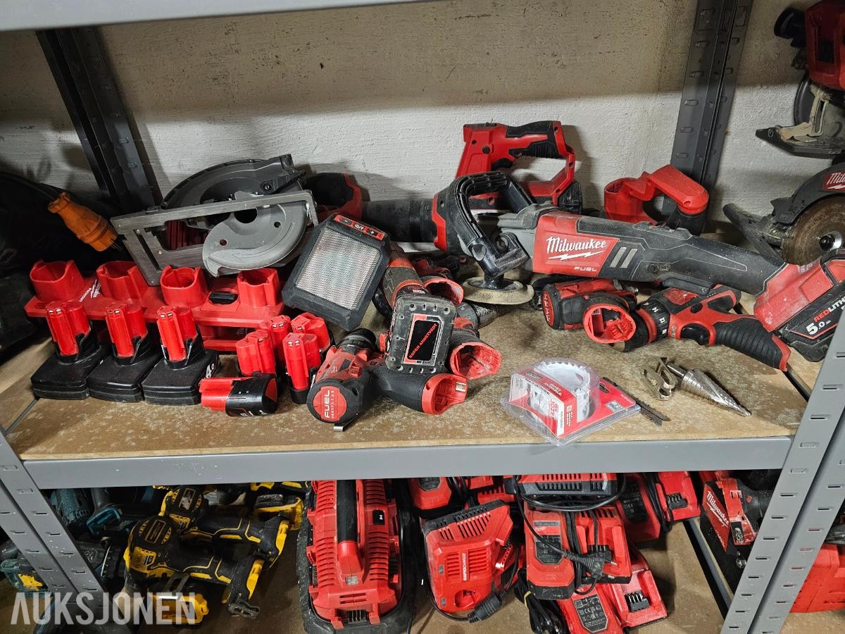 MILWAUKEE, MAKITA, BOSCH OG DEWALT Enorm Verktøy Pakke