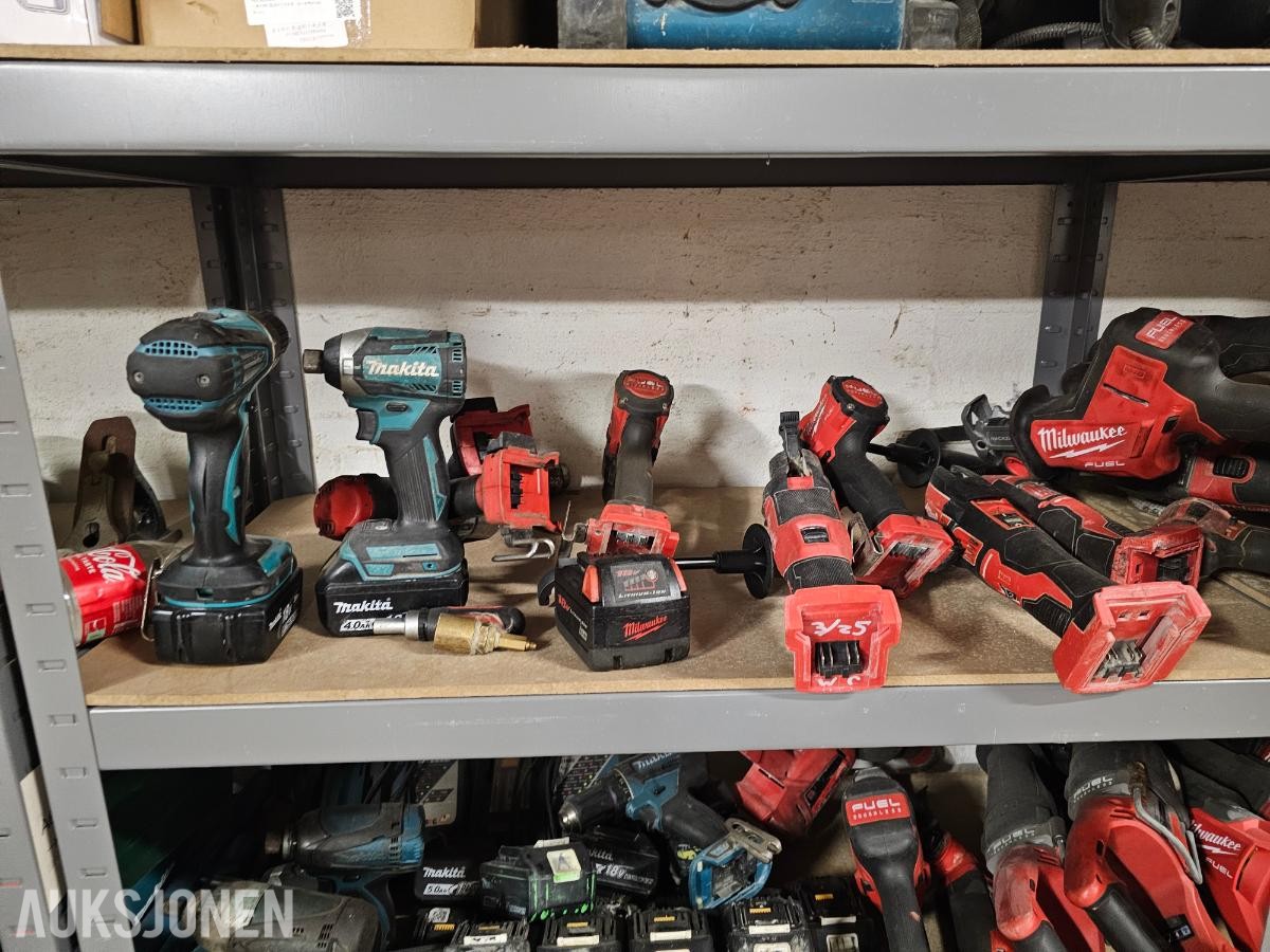 MILWAUKEE, MAKITA, BOSCH OG DEWALT Enorm Verktøy Pakke