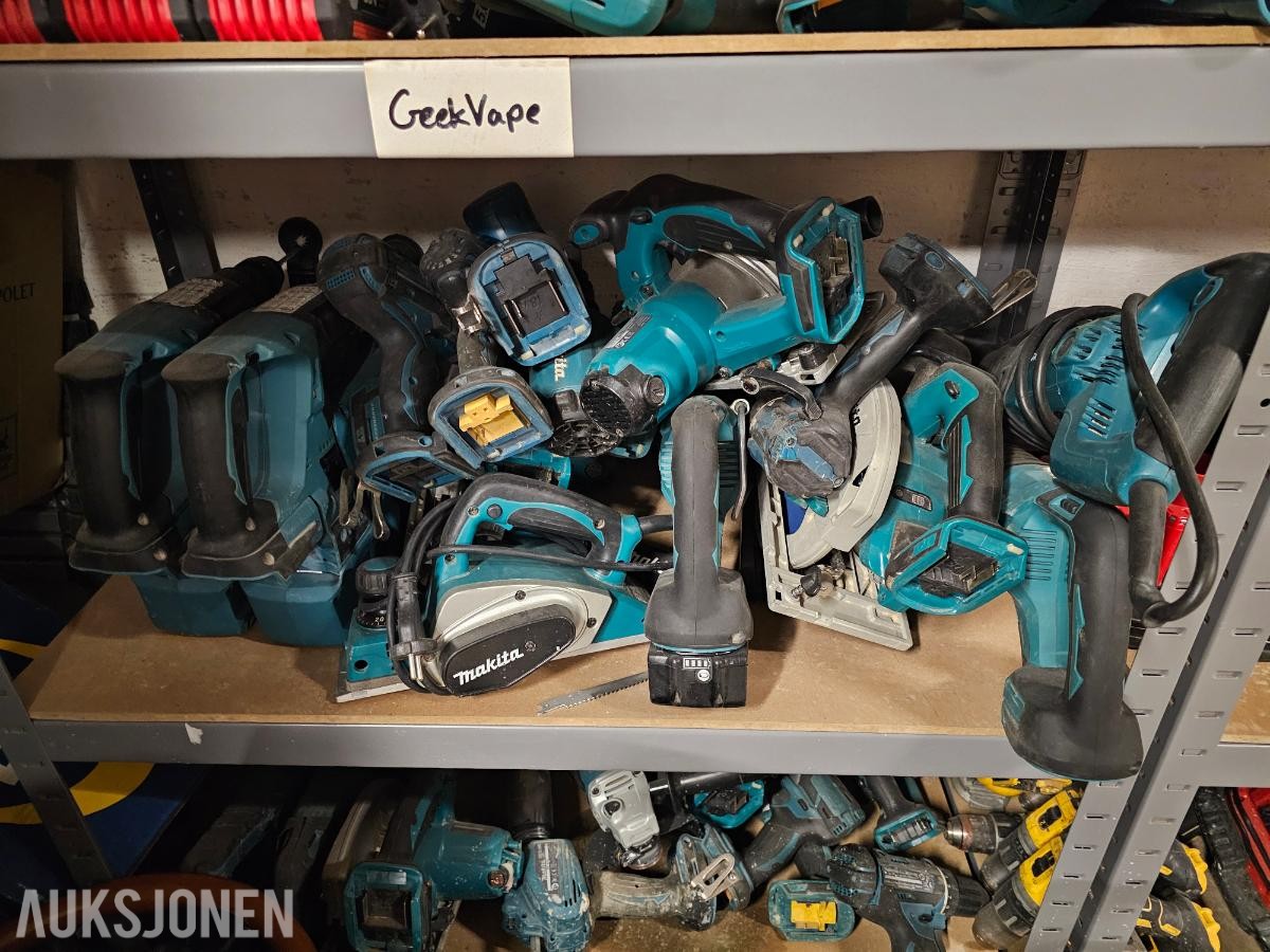 MILWAUKEE, MAKITA, BOSCH OG DEWALT Enorm Verktøy Pakke