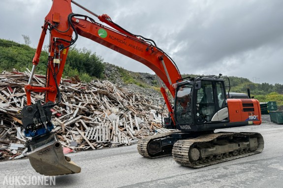 2021 Hitachi ZX190LC-6 Gravemaskin med 700 mm belter - 4279 timer - Leica GPS - Pusskuffe - Graveskuffe - Grøfteskuffe - Tiltrotator - Nylig sertifisert