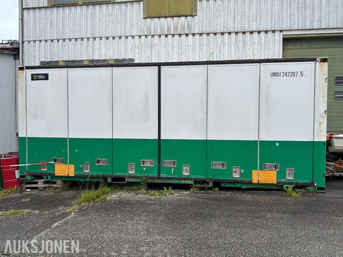 24 fots container med full sideåpning – 48,7 m³ – Doble endedører